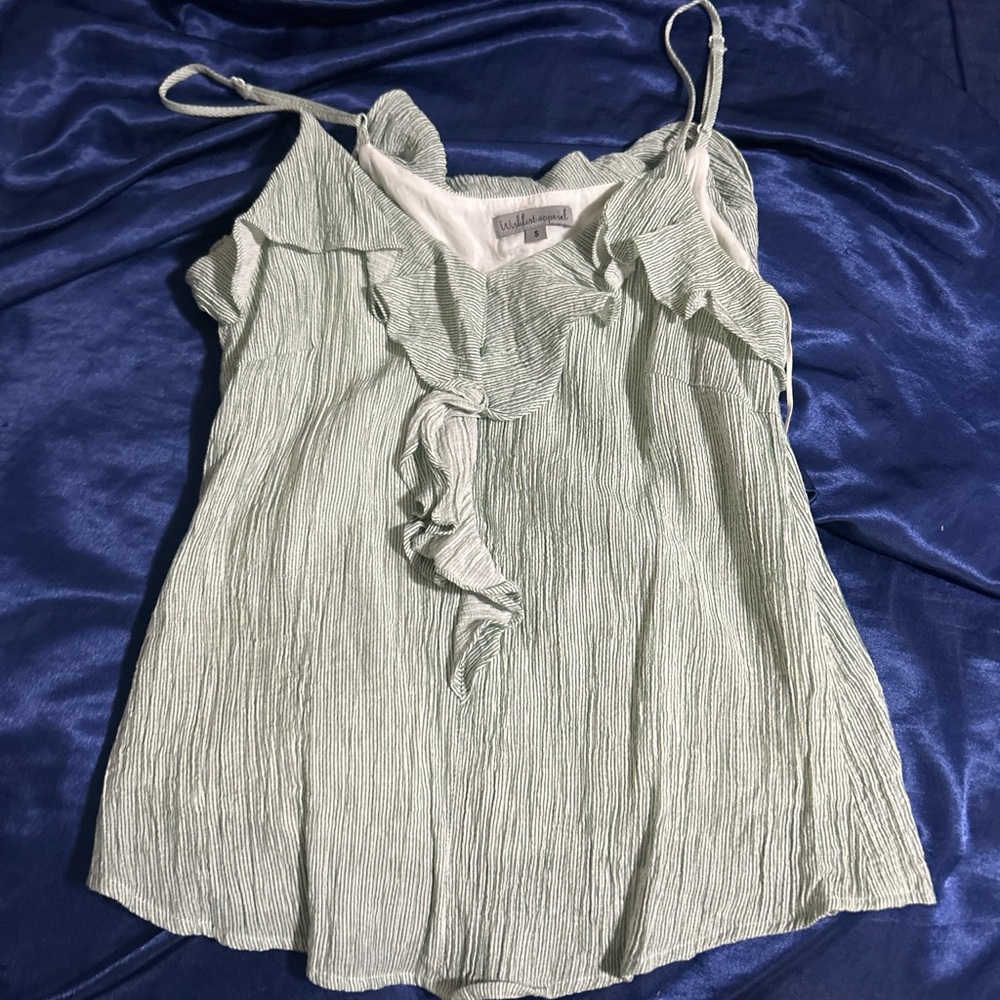 Wishlist Mint Ruffled Camisole